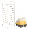 Rolling Storage Cart Organizer with 10 Compartments and 4 Universal Casters - Gallery View 42 of 66